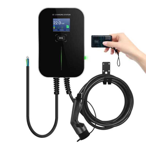 Besen WALLBOX elektromos autó fali töltő 22 kW (3x32A) (6m Type 2 töltőkábellel,RFID)