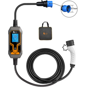 Feyree állítható hordozható elektromos autó töltőkábel 32 A (7 kW) 5 méter Type2 hordtáskával