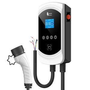 Feyree DLB okos fali töltő Type2 dinamikus terheléselosztás (Dynamic Load Balancing) RFID APP 7.6 kW 5 m